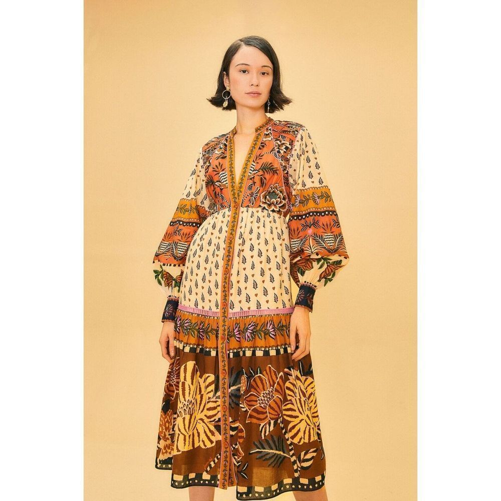 FARM Rio Multicolor Floral Midi Dress